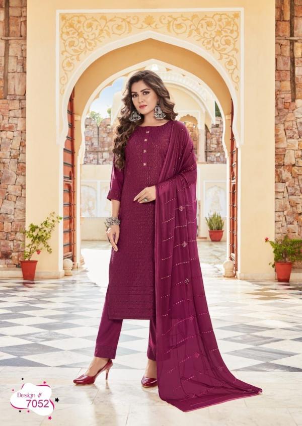 Manas Schiffli Vol 9 Rayon Designer Eork Readymade Suit